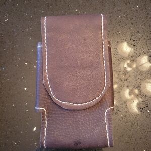 New Brown Leather Custom Made Cell Phone Holster Belt Holder